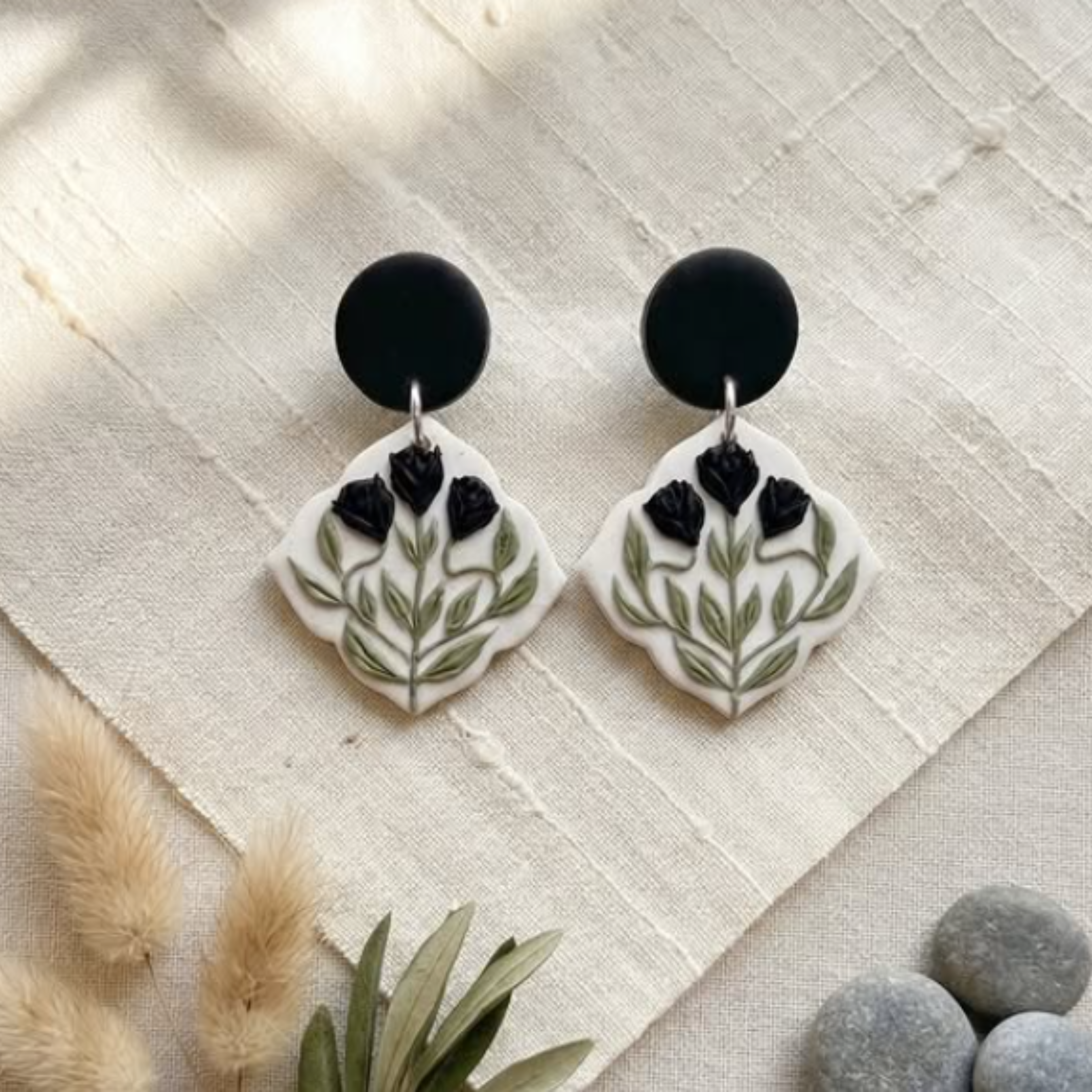 Dark Floral Pendant